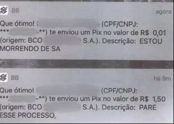 IDOSO É PRESO POR MANDAR PIX DE R$ 0,01 PARA EX-MULHER: 'ESTOU COM SAUDADES'