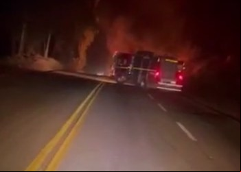 BR- 381 É INTERDITADA EM RAVENA APOS INCÊNDIO EM CARRETA