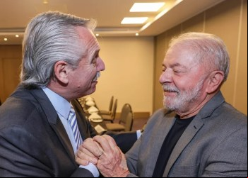 Lula recebe presidente da Argentina, Alberto Fernández, em São Paulo