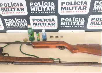PM DE NOVA ERA APREENDE ARMAS DE FOGO NA ZONA RURAL
