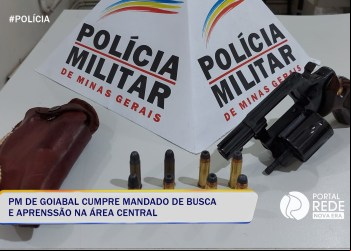 PM DE GOIABAL CUMPRE MANDADO DE BUSCA E APRENSSÃO NA ÁREA CENTRAL