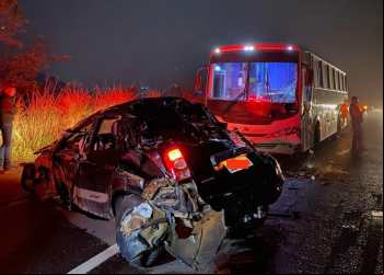 Três pessoas ficam feridas em acidente no Contorno Rodoviário do Vale do Aço